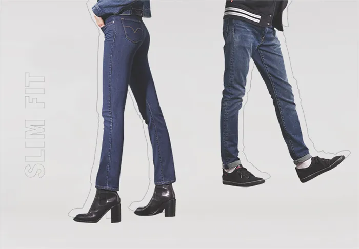 Рекомендации по выбору джинсов: зауженные, облегающие.