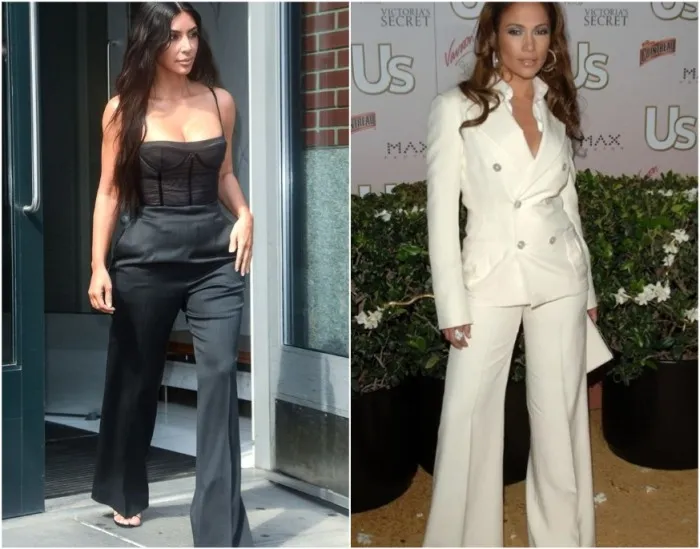 Ким Кардашьян и Дженнифер Лопес обожают брюки с колоколом.