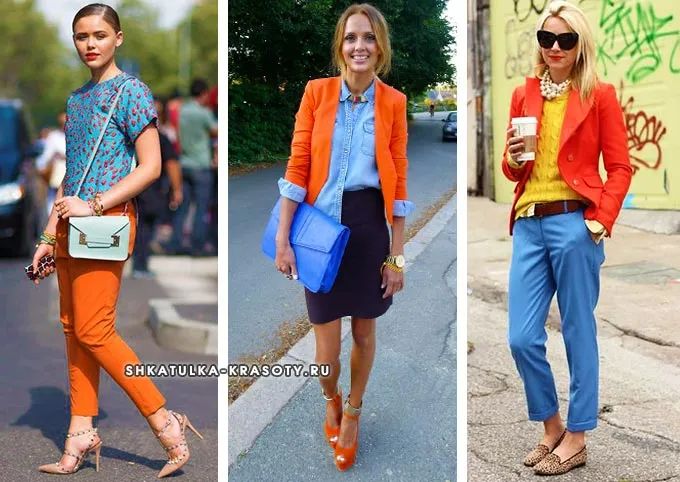 Сочетание кукурузы и оранжевого цвета в одежде для девушек и женщин