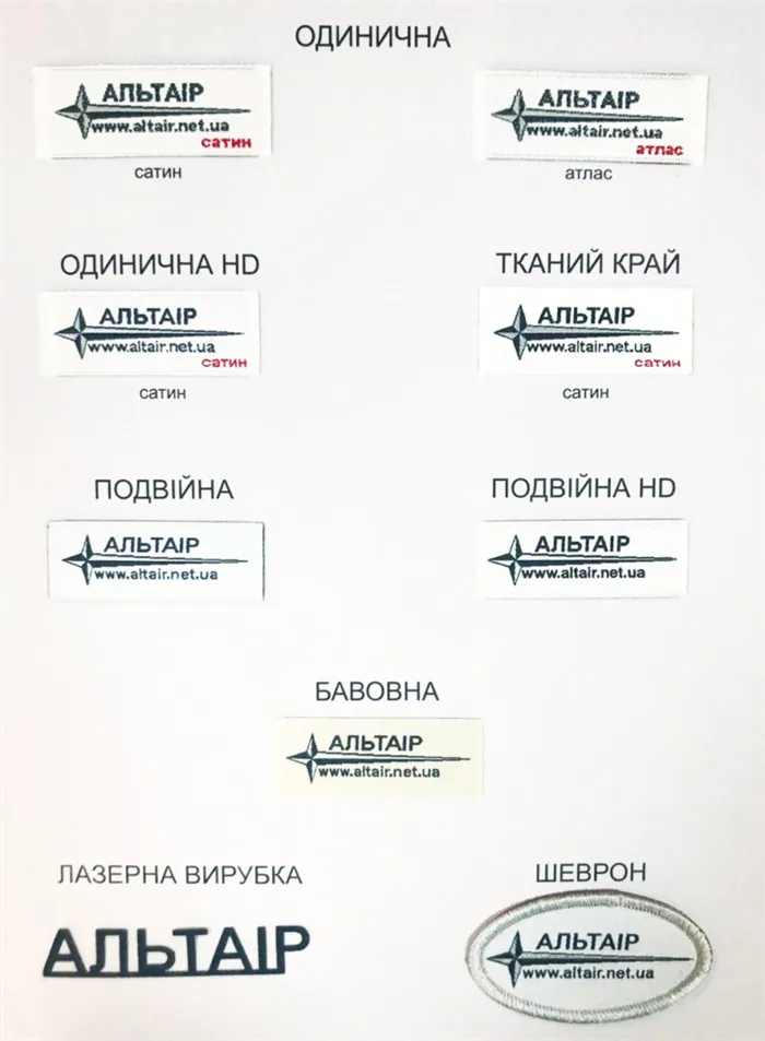 Жаккардовые этикетки
