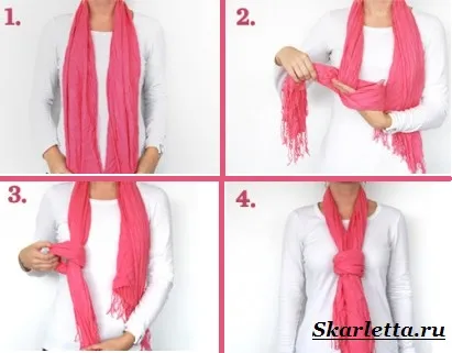Как завязать шарф на шее - как завязать шарф, фигура, фото - 39