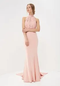 Розовое вечернее платье макси