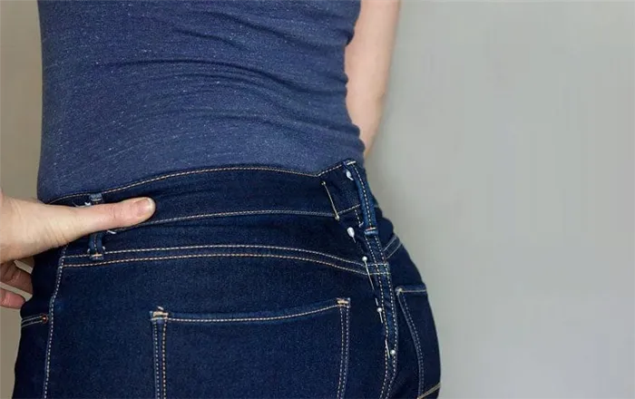 Как вырезать зону талии из джинсовой ткани
