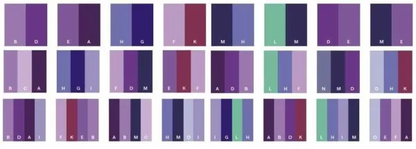 Классические сочетания фиолетового с другими цветами