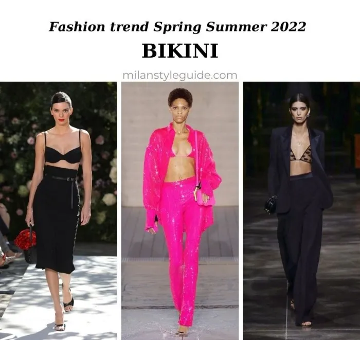 Тенденции бикини в женской одежде весна-лето 2022 года