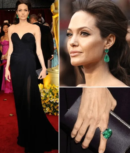 Джоли με μαύρο φόρεμα