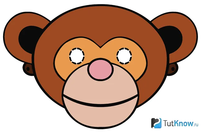 Маска обезьяны для детей