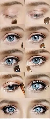 Естественный макияж для голубых глаз