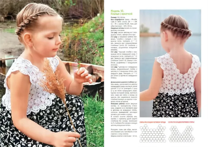 Кокетка для детского платья крючком: схемы с фото и видео