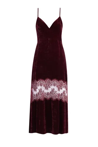 Платье Kelsey из бархатной ткани со вставками из ажурного кружева Stella Mc Cartney