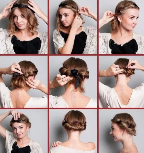 Модные прически на короткие волосы на праздник для женщин и девочек. Как сделать пошагово дома своими руками. Фото