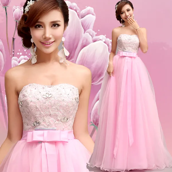 Выбираем розовое свадебное платье для нежной невесты