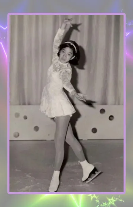 Вера Вонг в детстве на коньках.
