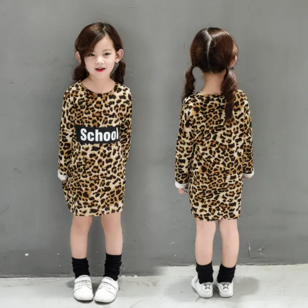 детская мода весна 2022: платье леопардовое