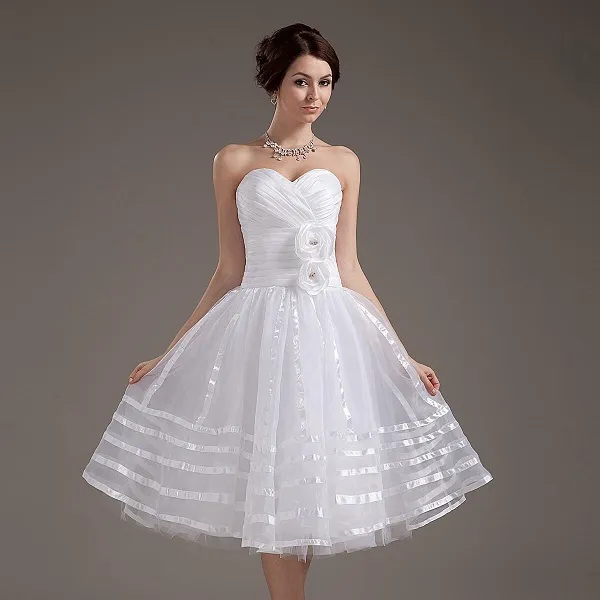  короткое свадебное платье А-силуэта