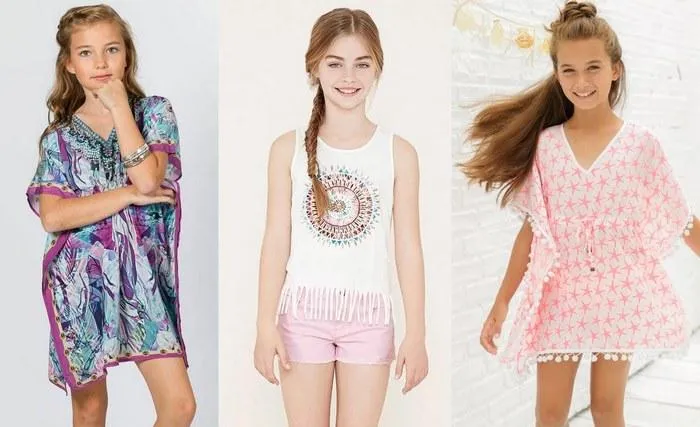 Модная летняя одежда для девочек 10-12 лет, фото