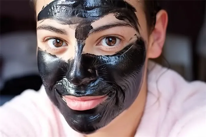 Черную маску для лица держать надо минут 15-20.