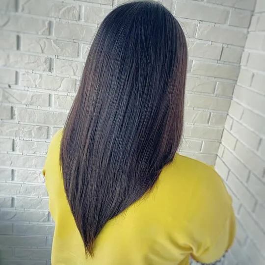 Модная стрижка на длинные волосы - лисий хвост