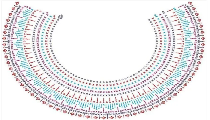 Схема к ажурному воротничку крючком