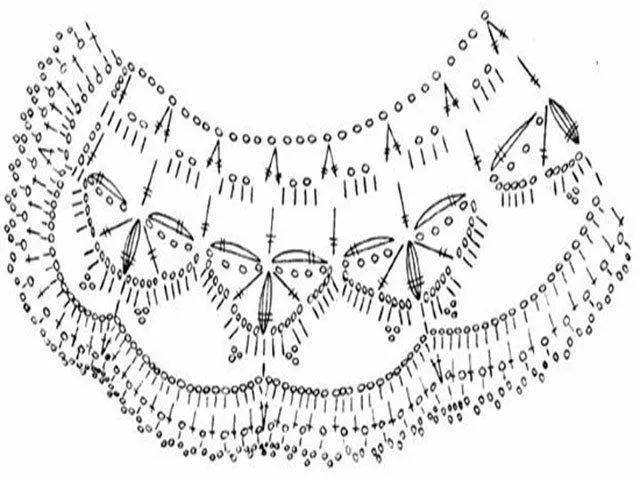 Воротник для куклы крючком схема и описание