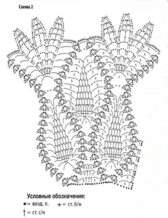 Воротник стойка крючком схема красивым ажуром