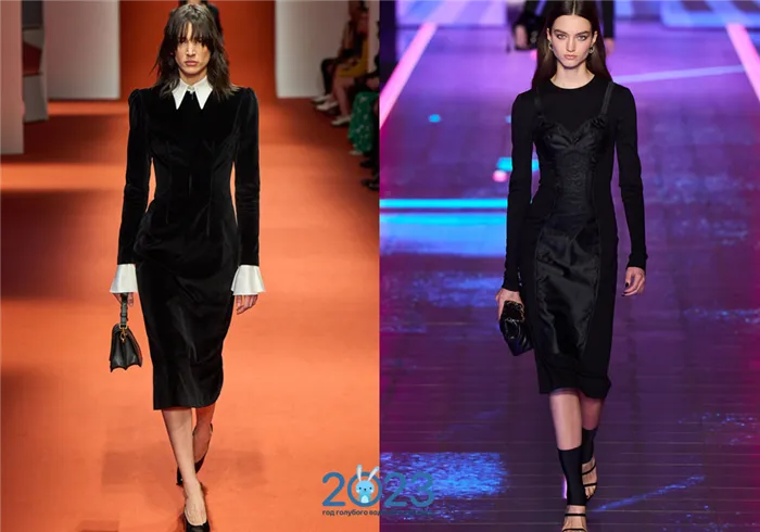 Стильное черное платье - базовый гардероб на осень-зиму 2022-2023 года