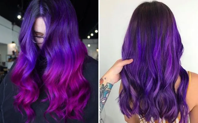 фиолетовые волосы у девушек