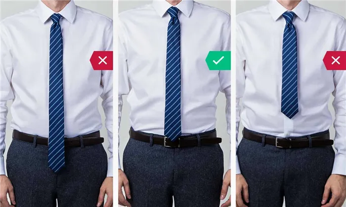 Длина галстука, как подобрать?