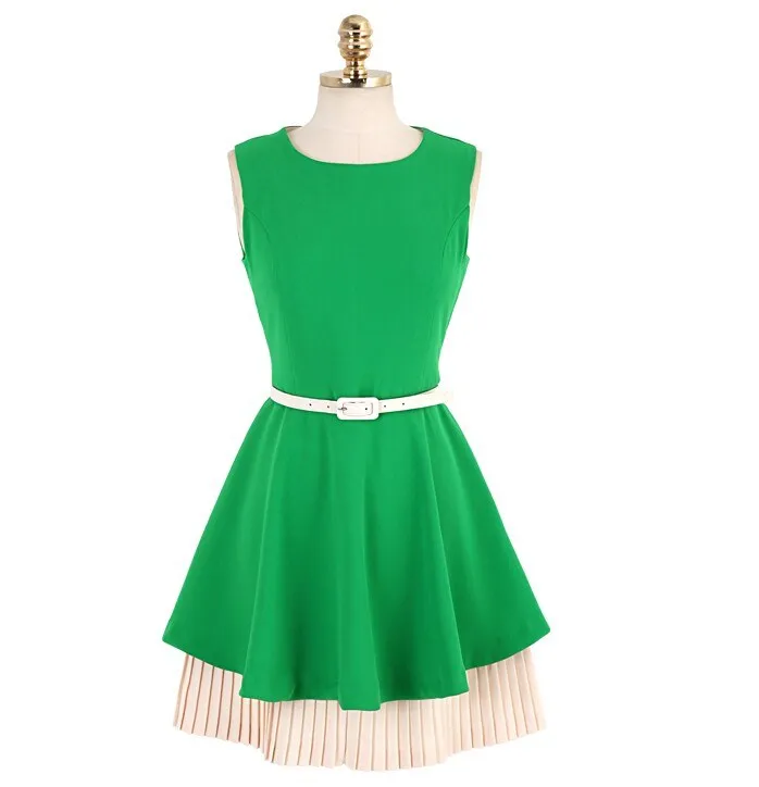 Зеленое платье солнце