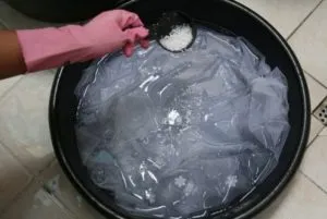 Отбеливание тюли с помощью соли