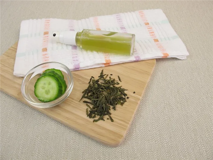 Освежающий спрей для кожи с зеленым чаем