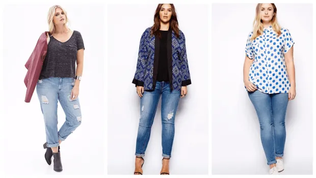 Мода для полных женщин весна лето 2022 2023: джинсы