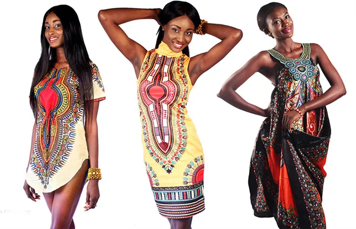Платья и туники в африканском стиле.