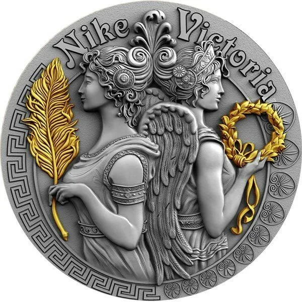 Монета Королевства Новой Зеландии – «Богиня Ника и Виктория»
