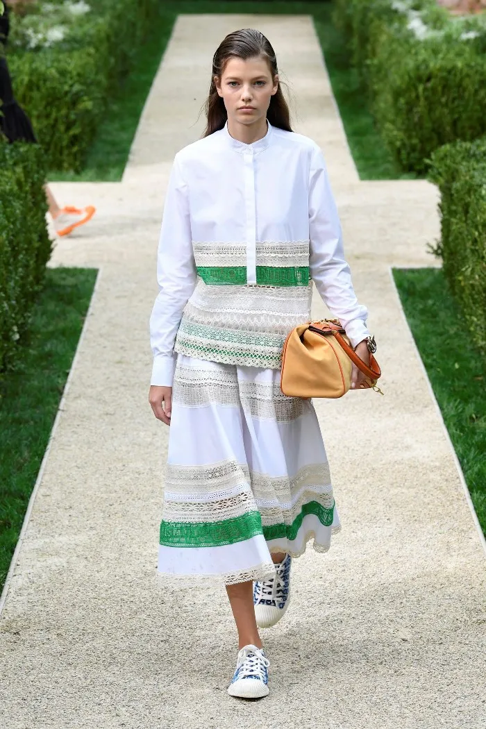 Белая юбка Tory Burch