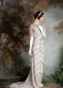 Платье в стиле 20-х годов со шлейфом