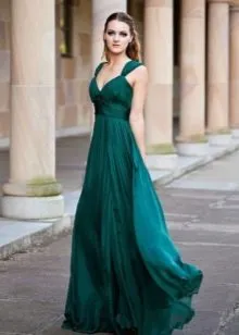 Платье в стиле ампир зеленое