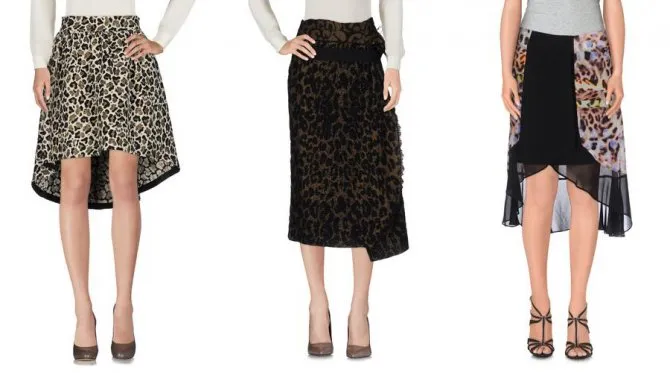 ассиметричные леопардовые юбки