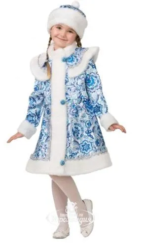 детский костюм Снегурочки с шапочкой