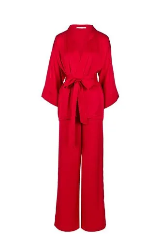 Костюм красного цвета из блузы и брюк Alisia HIT