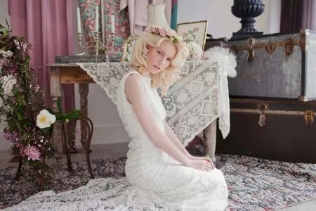 Свадебное платье в стиле рустик из кружева