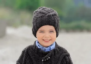 Зимняя шапка для мальчика спицами