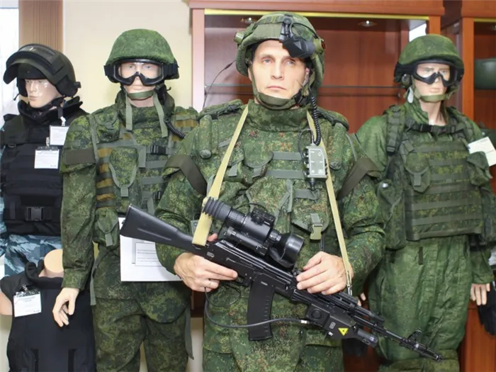 Российская военная форма с современным оборудованием
