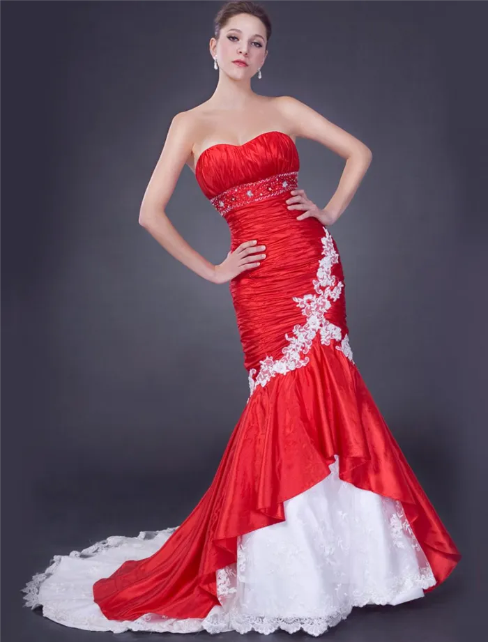 Как выбрать красное свадебное платье