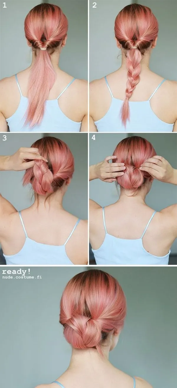 Как сделать красивую шишку из косы без бублика: пошаговая инструкция