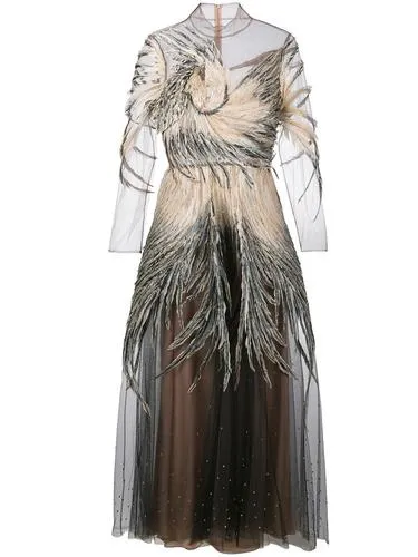 декорированное вечернее платье из тюля Valentino