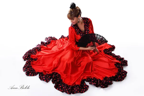 женское платье для танца фламенко