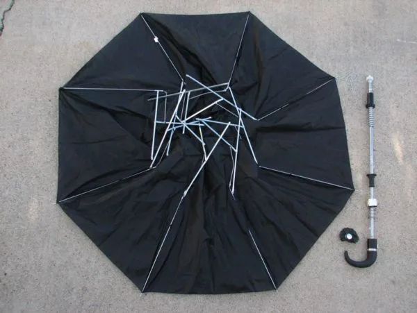 Старый черный зонт