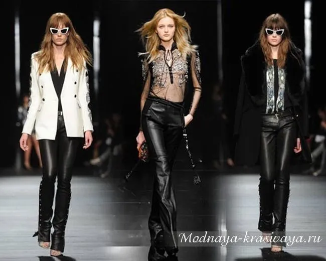 Кожаные легинсы: модный тренд 2020 — как их правильно носить