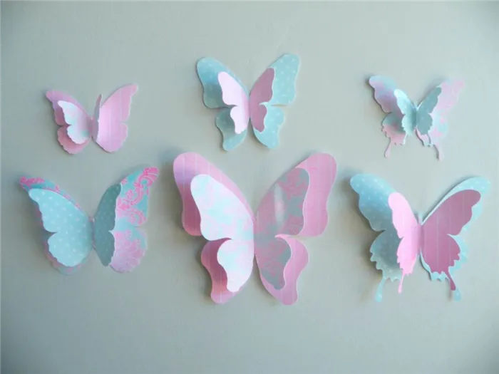 Бабочки из бумаги